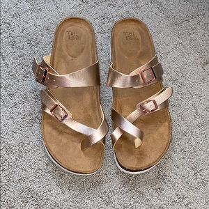 Rose Gold strappy sandal